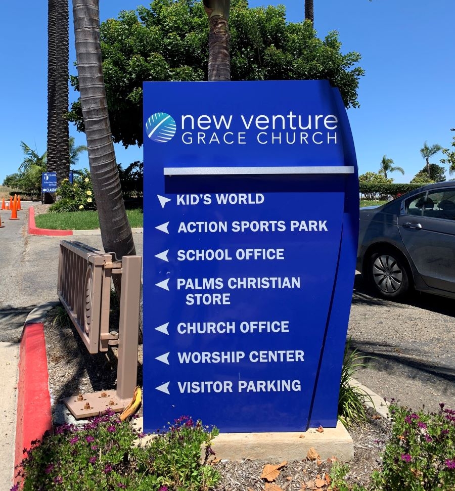 New Venture Grace Church Directional Signage